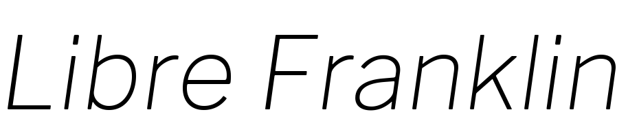Libre Franklin Thin Italic Scarica Caratteri Gratis